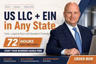 fast register US llc in any state with ein for international entrepreneurs