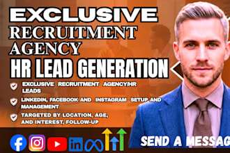 generate 800 exclusive 700 recruitment agency and HR leads with google ads