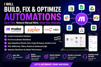 setup make com, made com, fix make com automation, make expert, make scenerio