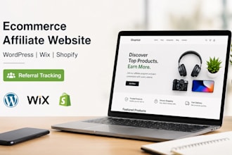 create ecommerce affiliate website, wordpress wix shopify referral tracking