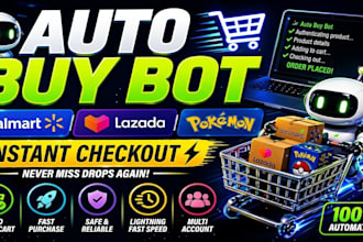 auto purchase bot, lazada bot, auto checkout bot, target bot, pokemon bot