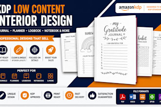 low content book formatting journal planner logbook amazon kdp kindle paperback