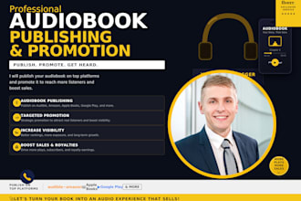 publish and promote your audiobook on acx audible  amazon findaway marketing kdp