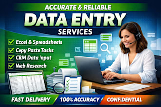 be a professional data entry assistance