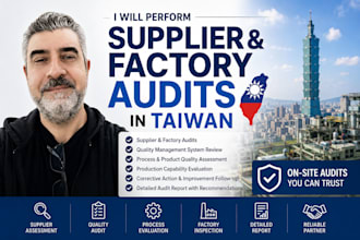 perform supplier and quality audits in taiwan