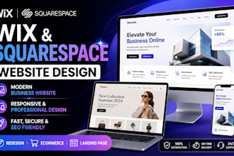 design wix or squarespace website for your small business