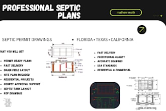 design septic system plans for florida, texas and california