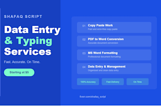 do data entry, copy paste and ms word typing work