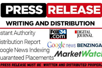 do press release writing and distribution, pr publishing on top media outlets