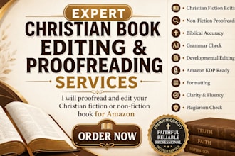 proofread, edit your christian fiction, non fiction book christian book editor
