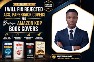 fix rejected acx paperback covers and design amazon kdp book covers
