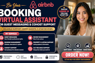 be your airbnb booking virtual assistant for guest messaging cohost str VA