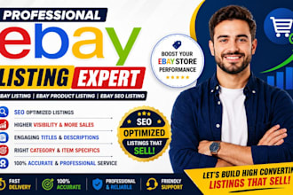 do ebay listing, ebay product listing, ebay SEO listing, ebay lister