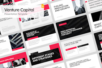 create venture capital pitch deck, business startup investor presentation