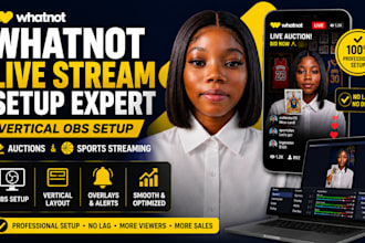 setup whatnot live stream vertical obs for auctions and sport streaming