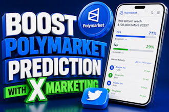 viral polymarket promotion with twitter x marketing, trend your prediction link