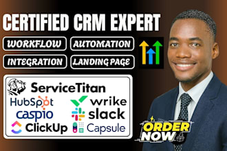 hubspot capsule crm servicetitan greenrope wrike caspio slack automation clickup