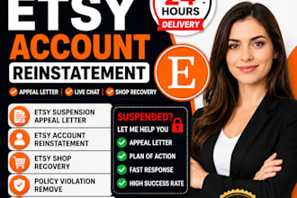 reinstate suspended etsy shop and write etsy appeal letter