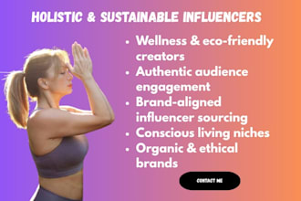 source holistic and sustainable living influencers for your brand