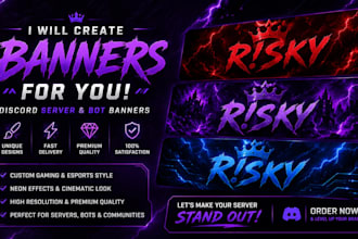 create banners for discord server or discord bot