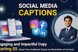 write engaging social media captions and posts