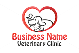 design modern pet shop, vet clinic and animal care logo
