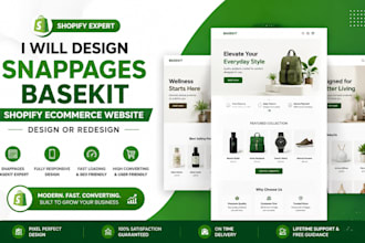 design snappages basekit shopify online ecommerce website design or redesign