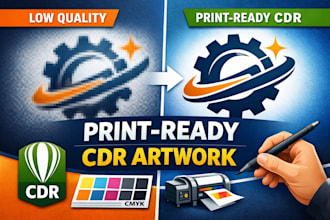 prepare artwork in cdr format for printing