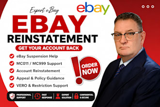 reinstate your suspended ebay account and handle mc011 mc999 appeals