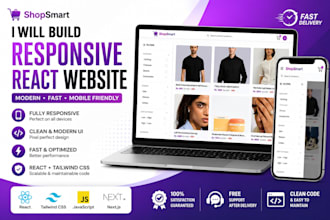 build responsive react frontend websites