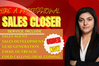 be commission based sales closer high ticket sales representative cold calling