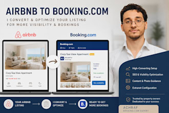 convert your airbnb listing to booking com for more bookings