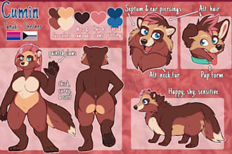 draw furry ref sheet anthro art nsfw oc fursona anthropomorphic character design