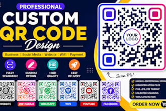 create custom qr code design for business, website and social media