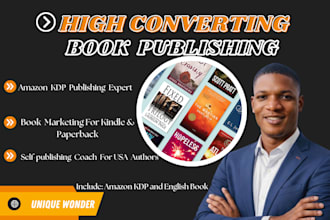 publish and market your book on amazon KDP for kindle and paperback