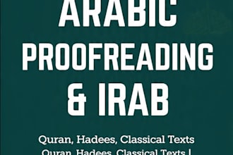do professional arabic proofreading with tashkeel and irab