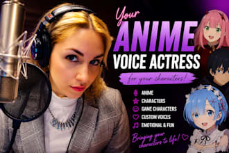 do anime cartoon character female voice acting for animation and video game