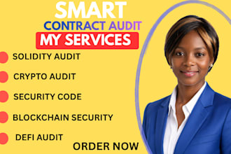 audit smart contract for blockchain security and solidity bugs