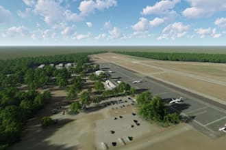 design 3d msfs 2024 airports, control tower vertiports, high fidelity scenery