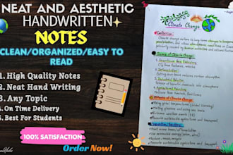 create neat and clean handwritten notes