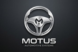 design a modern and professional steering wheel logo for your brand