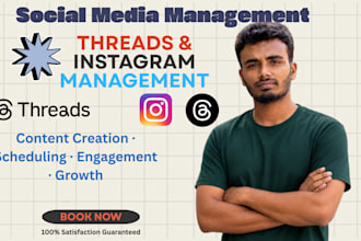 be your threads and instagram social media manager and content creator