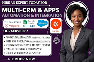 automate salesmate google sheet salesforce vagaro bitrix24 zapier integration