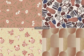 design seamless repeat patterns for fashion and home decor