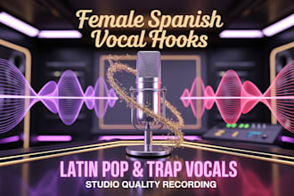 record female spanish vocal hooks for latin pop and trap songs