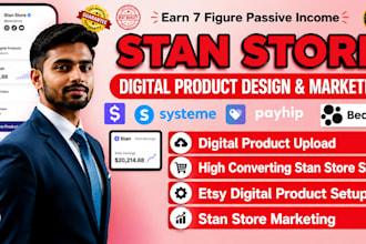 setup stan store digital product, stan store marketing