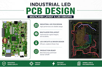 create industrial led pcb, multilayer layout and led circuits