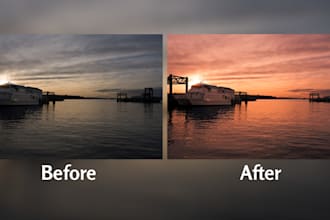 do professional photo color correction and retouching