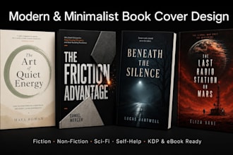 create a modern minimalist book cover or kindle cover