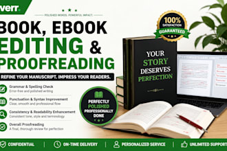 edit and proofread your book, ebook professionally and upload on amazon